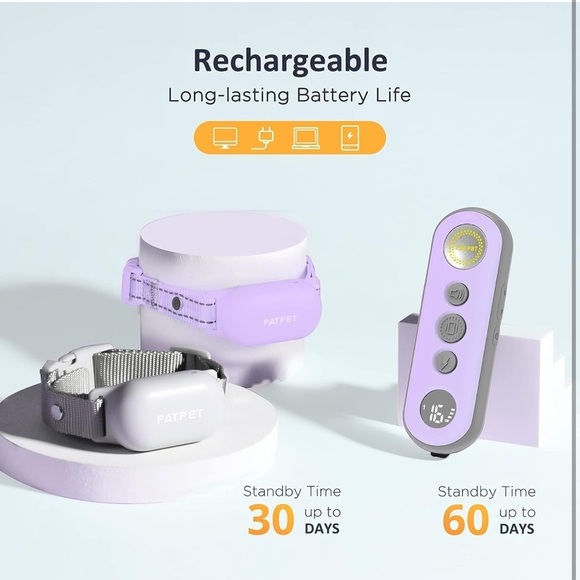 PATPET Dog training Collar with Remote Rechargeable Training Waterproof Electric - Picture 5 of 8